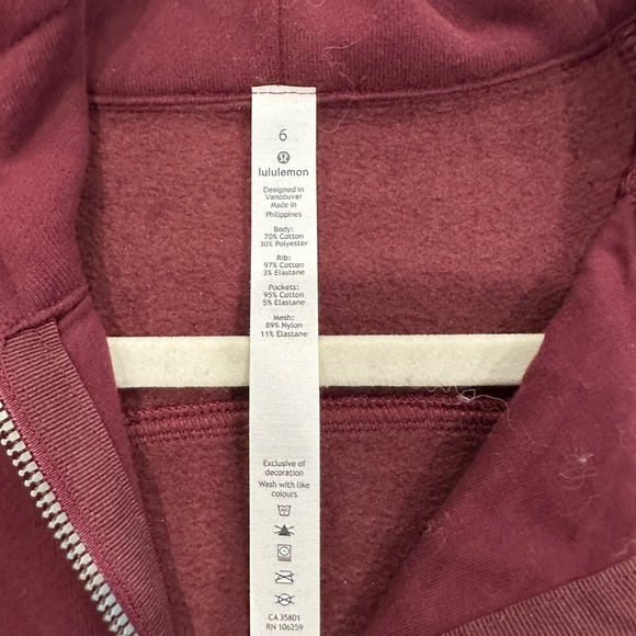 NWOT Lululemon Scuba Hoodie *Light Cotton Fleece - Picture 4 of 6